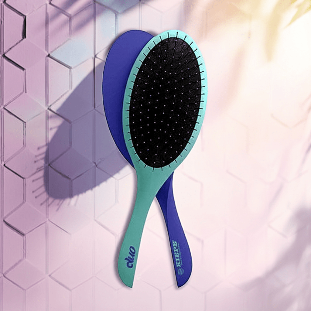 Kiepe professionelle Haarbürste 2 teilig mit Magnetsystem grün/lila - Rasori Razors