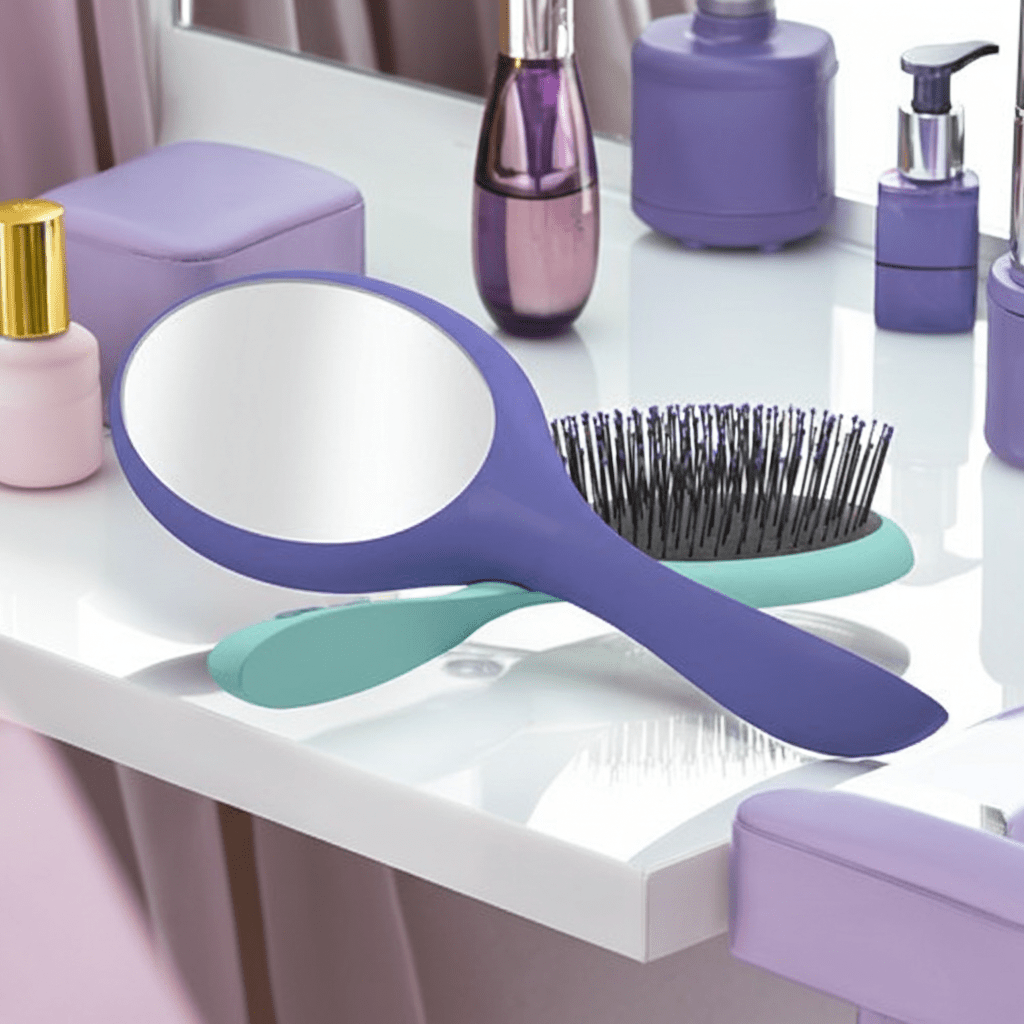 Kiepe professionelle Haarbürste 2 teilig mit Magnetsystem grün/lila - Rasori Razors