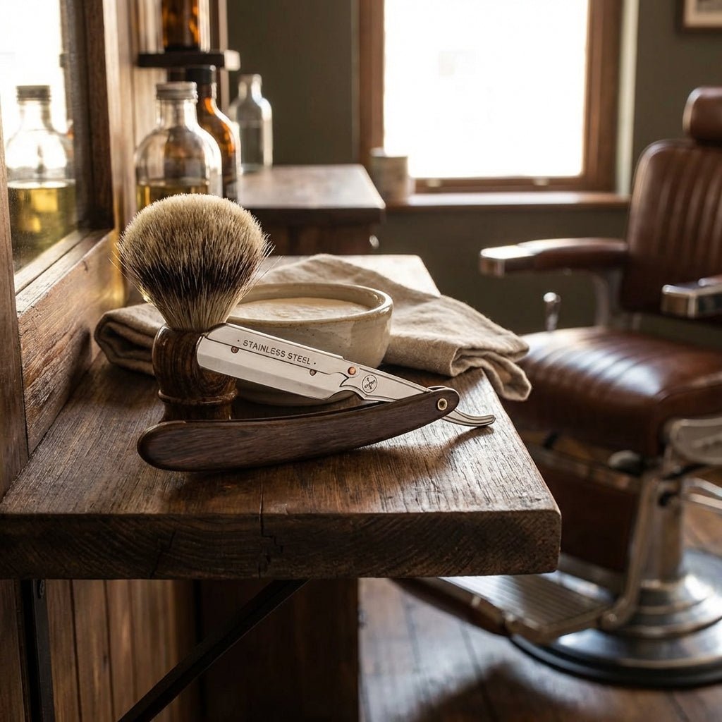 Parker Shavette SRDW – Rasiermesser mit Sheesham - Holzgriff dunkelbraun - Rasori Razors