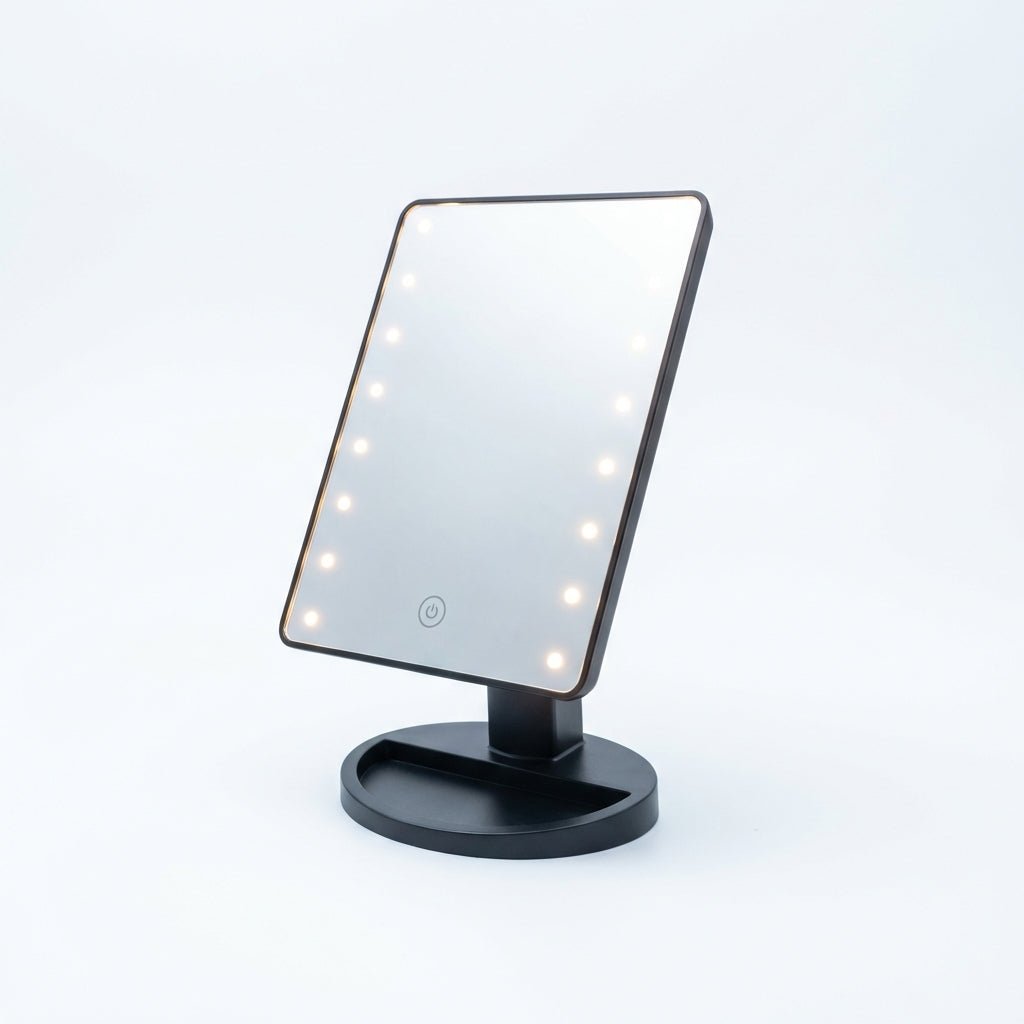 Schminkspiegel 16 LED Touch Dimmbar Schwarz - Rasori Razors