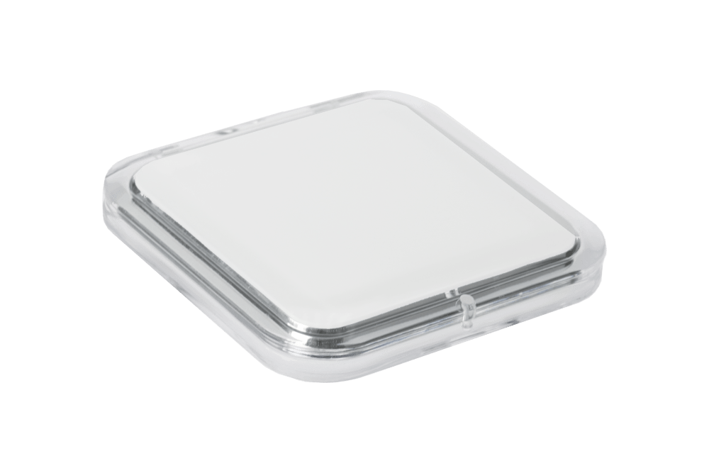 Taschenspiegel Acryl/Weiß mit 7 - fach Vergrößerung, 8,5 x 8,5 cm - Rasori Razors