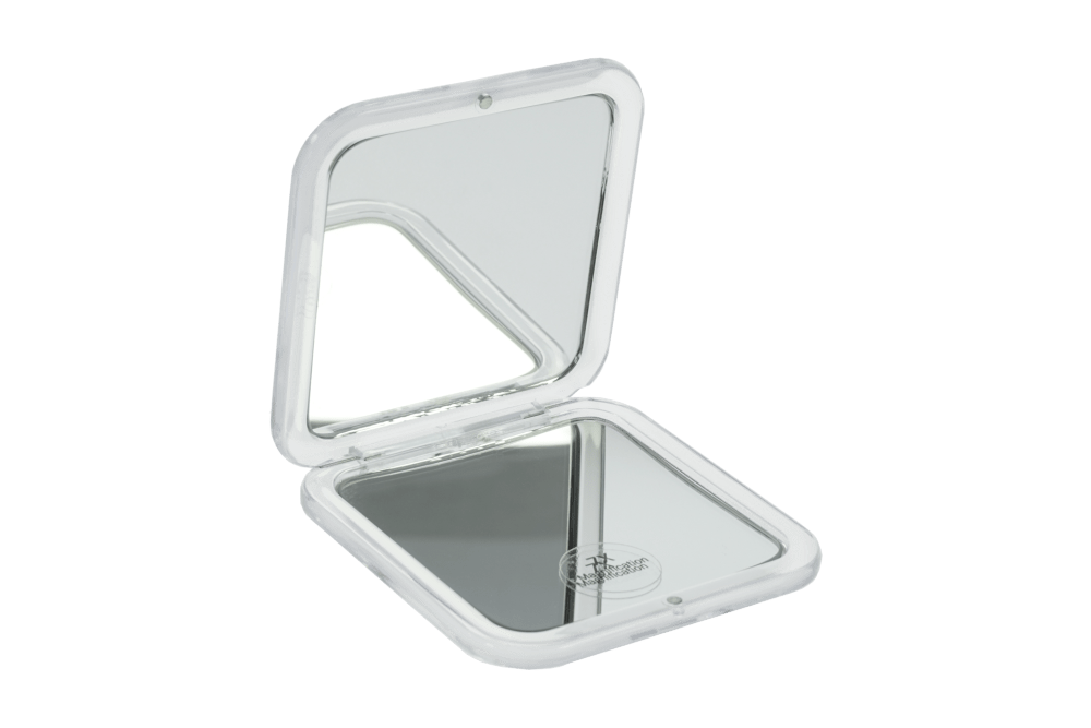Taschenspiegel Acryl/Weiß mit 7 - fach Vergrößerung, 8,5 x 8,5 cm - Rasori Razors